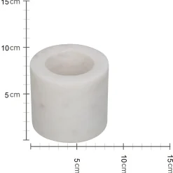 Sfeermakers|ohgreen Kandelaar marmer wit 6.5x6.5x5.5cm