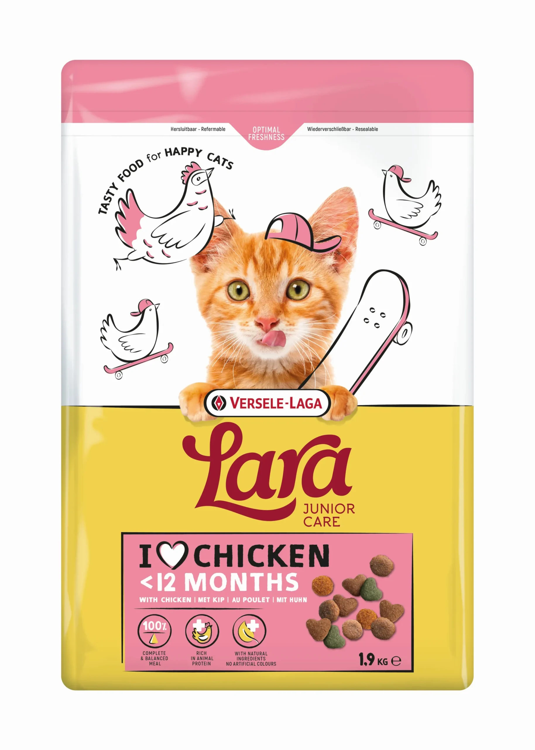 Werelddierendag|Kat Voeding|ohgreen Kattenbrokken lara junior care with chicken 1,9kg