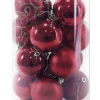 Kerstballen|ohgreen Kerstbal wijnrood (16sts)