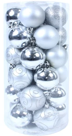 Kerstballen|ohgreen Kerstbal zilver (30sts)