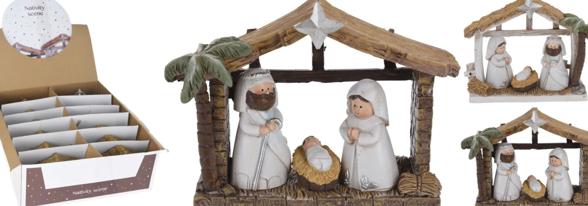 Kerststallen|ohgreen Kerststal met 3 figuren