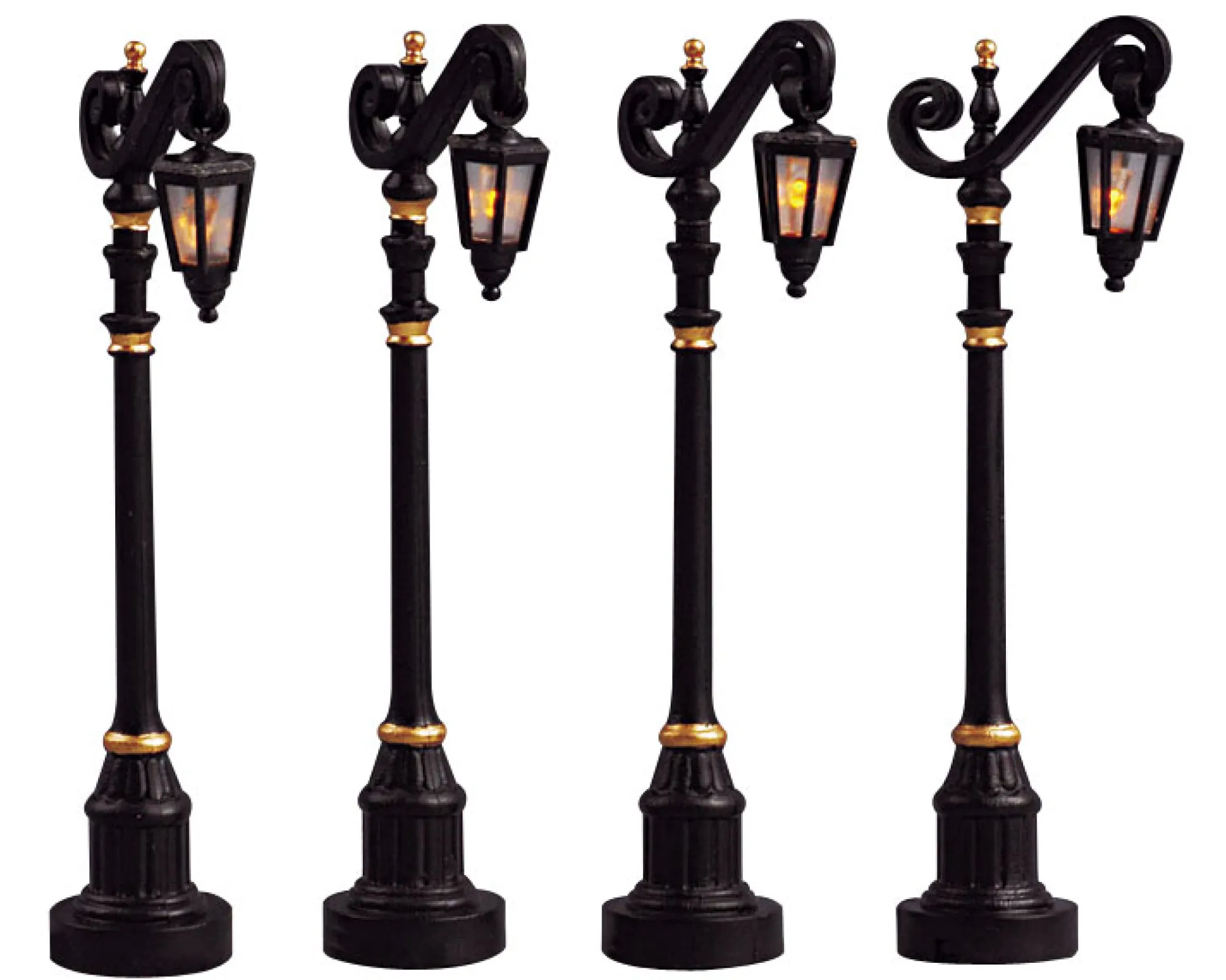 Lemax Kerstdorpen|ohgreen Koloniale straatlantaarn, set van 4, zonder (4,5v)