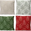 Kerstdecoratie|ohgreen Kussen 4 assortie kerstboom sneeuwvlok 40cm