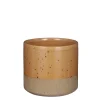 Potten En Vazen|ohgreen Lago pot rond bruin - h14,5xd16cm