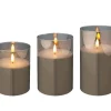 Deco Verlichting Binnen|ohgreen Led kaars glas steady batterij