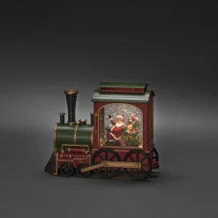 Deco Verlichting Binnen|ohgreen Led kerstlantaarn locomotief met kerstman en zak met kerstcadeaus