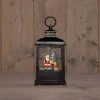 Deco Verlichting Binnen|ohgreen Led lantaarn kerstman glitterwater