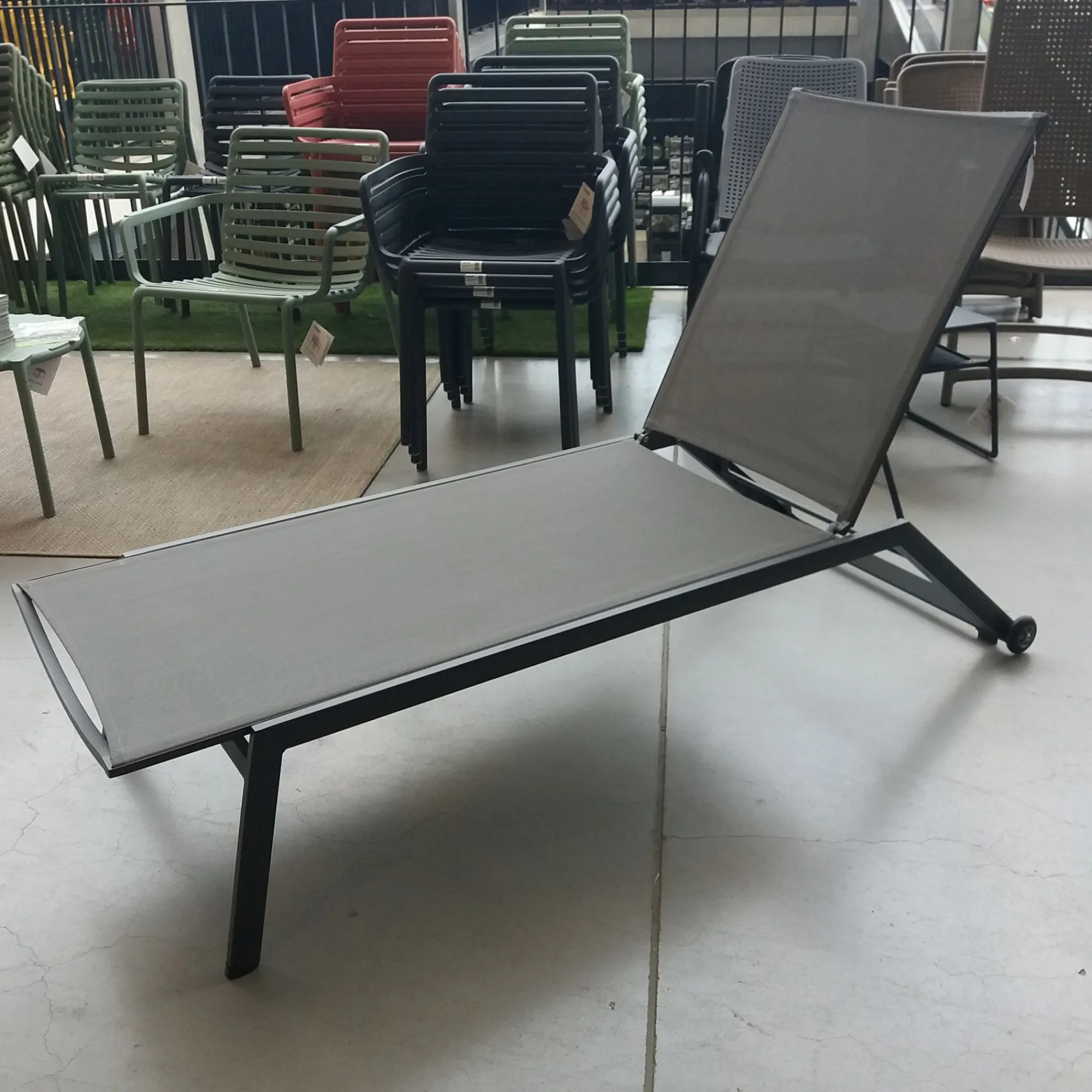 Tuinmeubelen|ohgreen Ligbed Hydra antraciet/zilver