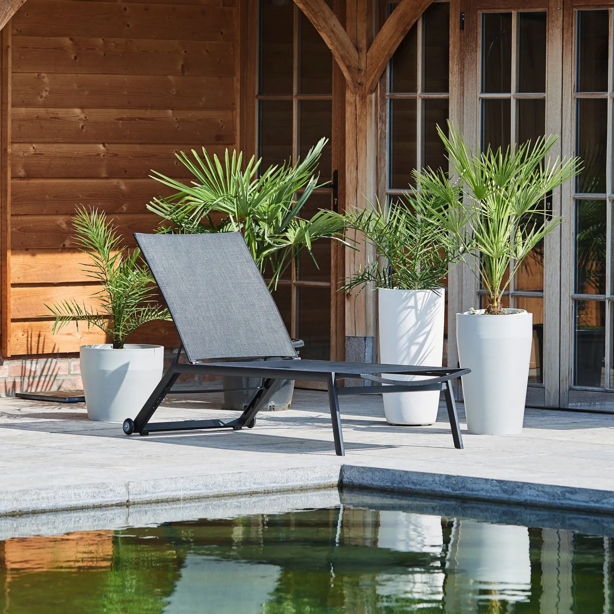 Tuinmeubelen|ohgreen Ligbed Hydra zwart/zwart