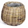 Potten En Vazen|ohgreen Mand rond grijs D26H24CM