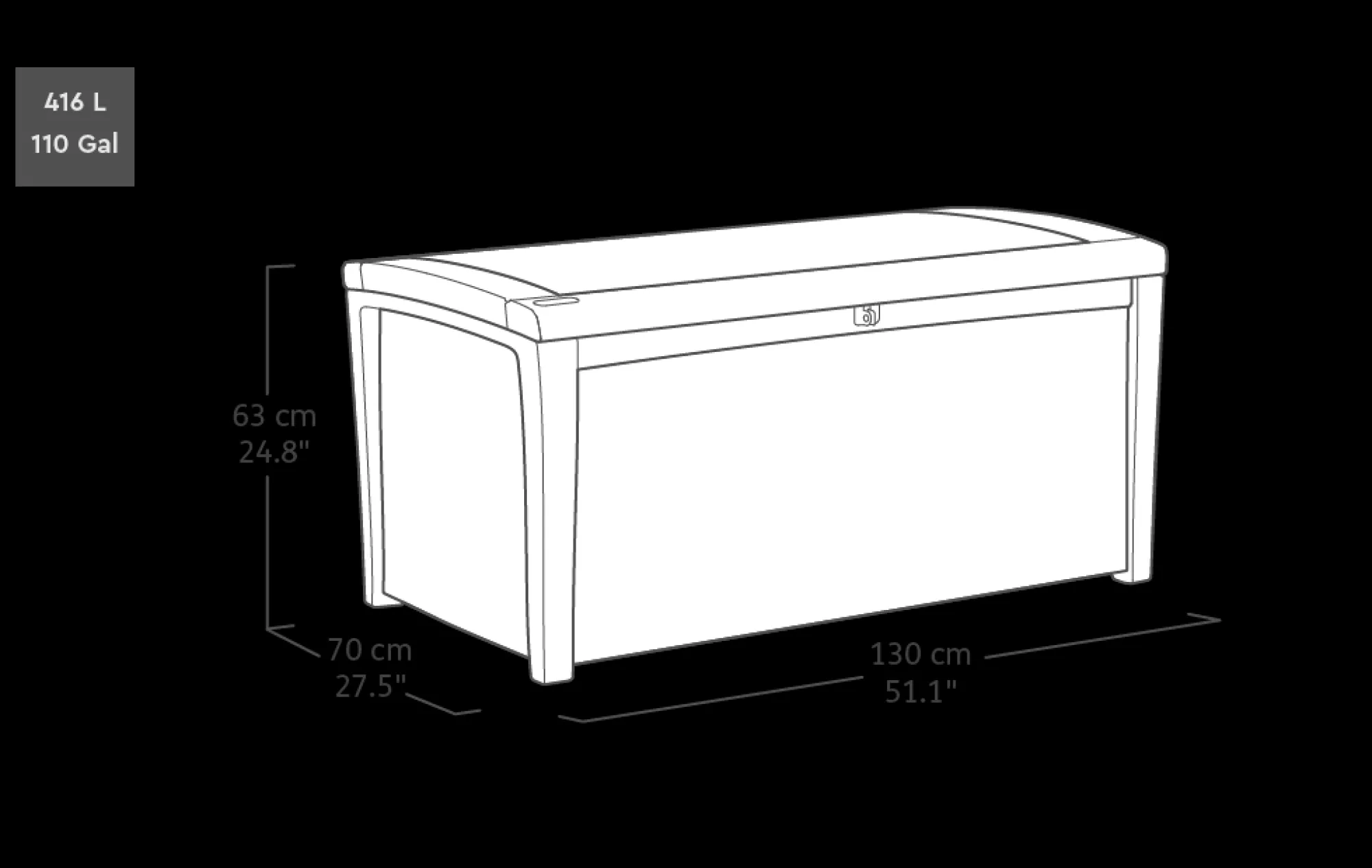 Opbergen|ohgreen Opbergbox Borneo 416L