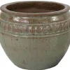 Aardewerk|ohgreen Pot bol geglazuurd d59h45