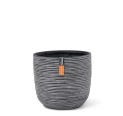 Potten En Vazen|ohgreen Pot bol Rib 17x15