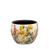 Potten En Vazen|ohgreen Pot floral white d9 h7