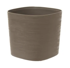 Kunststof|Ecocheques|ohgreen Pot Respect met reservoir 25x25h21 taupe