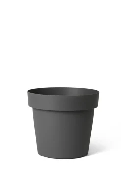 Kunststof|Ecocheques|ohgreen Pot rond happy 16 cm antraciet