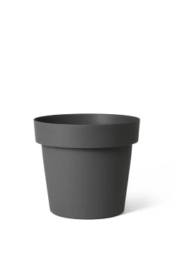 Kunststof|Ecocheques|ohgreen Pot rond happy 30h 23 cm antraciet