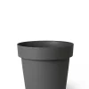 Kunststof|Ecocheques|ohgreen Pot rond happy 40h 34 cm antraciet