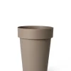 Kunststof|Ecocheques|ohgreen Pot rond happy hoog 40h 50 taupe