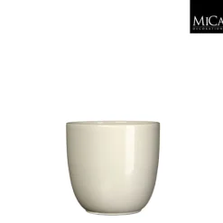 Potten En Vazen|ohgreen POT ROND TUSCA H14D14.5 CREME ES/13