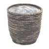 Potten En Vazen|ohgreen Pot round balloon stripe bw d13h11cm