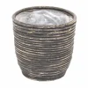 Potten En Vazen|ohgreen Pot round balloon stripe bw d18h16cm