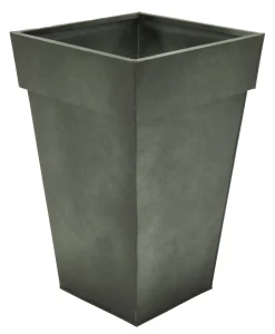 Metaal|ohgreen Pot zink vintage groen hoog w32h50