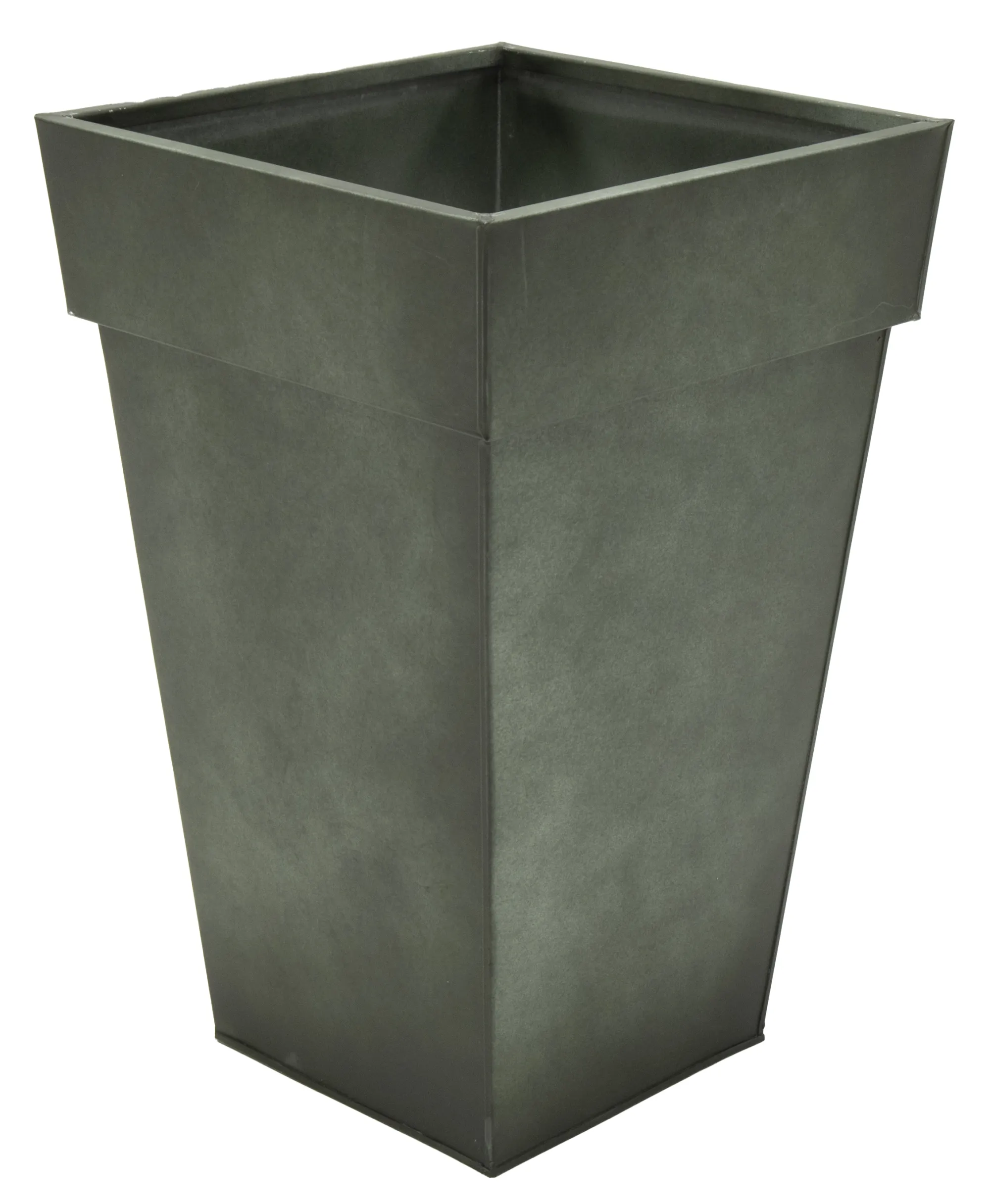 Metaal|ohgreen Pot zink vintage groen hoog w32h50