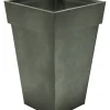 Metaal|ohgreen Pot zink vintage groen hoog w34h70