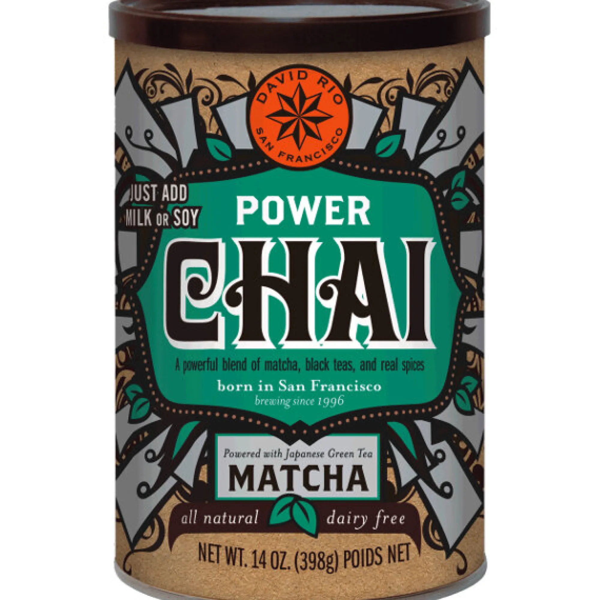 Drank|ohgreen Power chai with matcha (glutenvrij-vegan) 398g