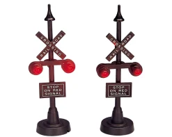 Lemax Kerstdorpen|ohgreen Railway stop light, set/2, b/o (4.5v)