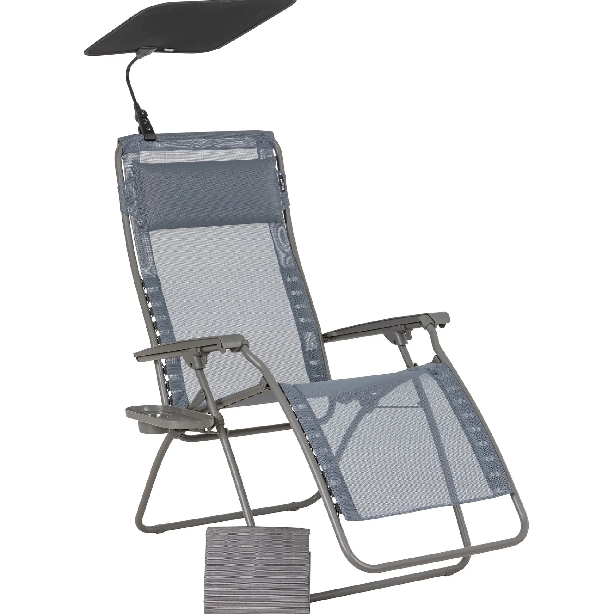 Tuinmeubelen|ohgreen Relaxfauteuil en accessoires set - Zen Edition - Silex grey