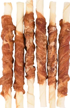 Hond Voeding|ohgreen R'hide duck wrapped stick 7/8mm 12cm 6st 70gr