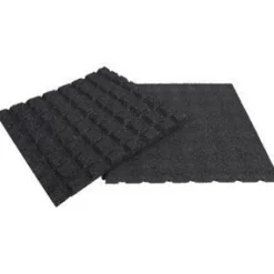 Decoratie|ohgreen Rubberen tegel zwart 100x100x2,5cm
