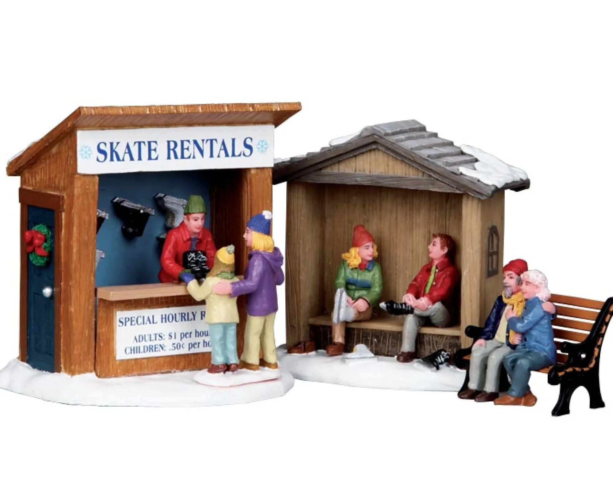 Lemax Kerstdorpen|ohgreen Schaatshuur, set van 3