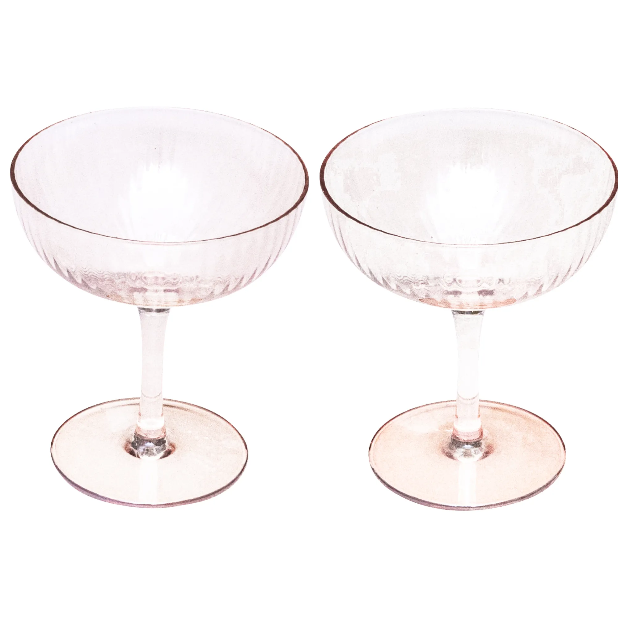 Servies|ohgreen Set van 2 champagne coupes amber