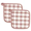 In En Rond De Keuken|ohgreen Set van 2 pannenlap gingham