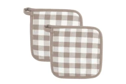 In En Rond De Keuken|ohgreen Set van 2 pannenlap gingham