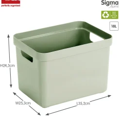 Sfeermakers|Ecocheques|ohgreen Sigma home opbergbox 18l groen