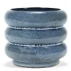 Potten En Vazen|ohgreen Sixties Sierpot l 14,5x14,5x12,5 blauw