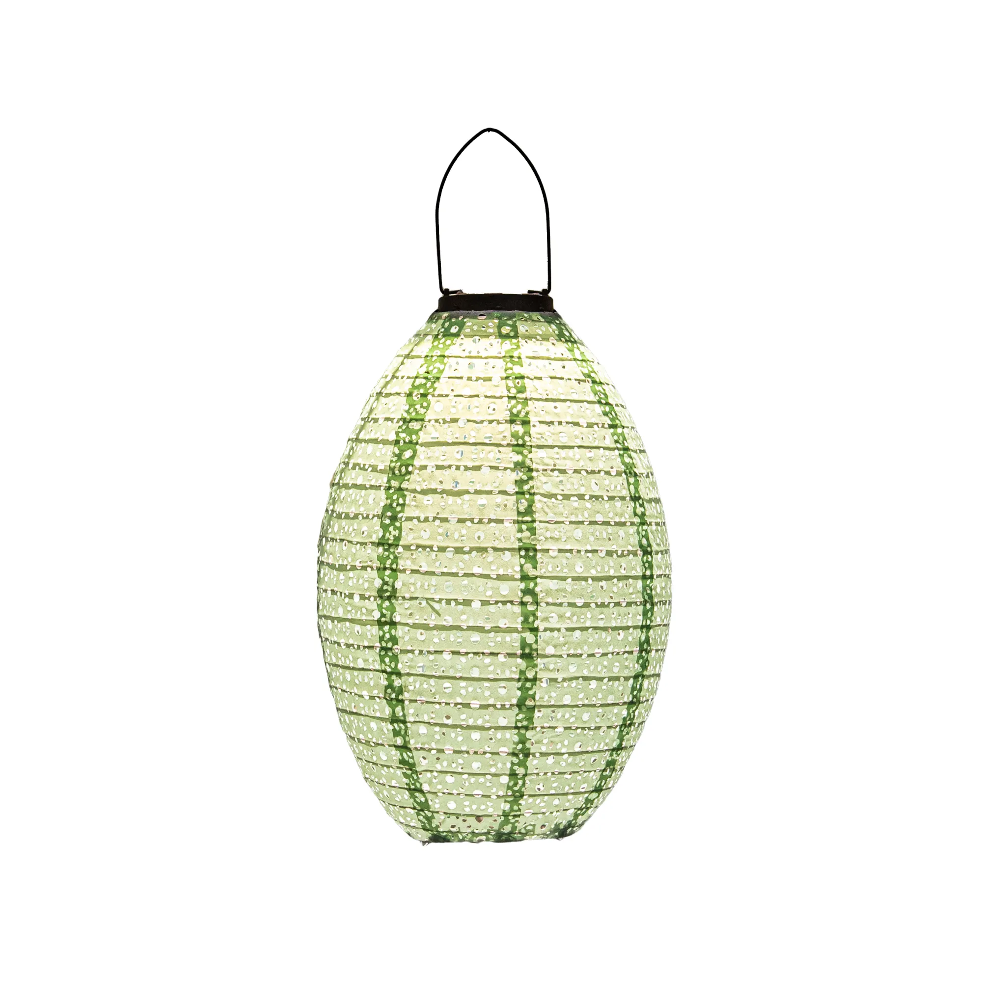 Verlichting|ohgreen Solar lampion 22x32cm sage groen / marrakesh