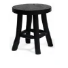 Meubilair|ohgreen Stool teak black d15h17cm