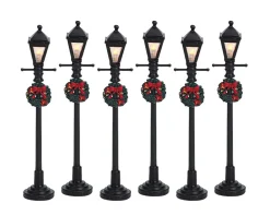 Lemax Kerstdorpen|ohgreen Straatlantaarn op gas, set van 6, b/o (4,5v)