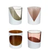 Sfeermakers|ohgreen Theelicht houder d.roze bruin grijs l.roze 4 assorti - h8xd7cm