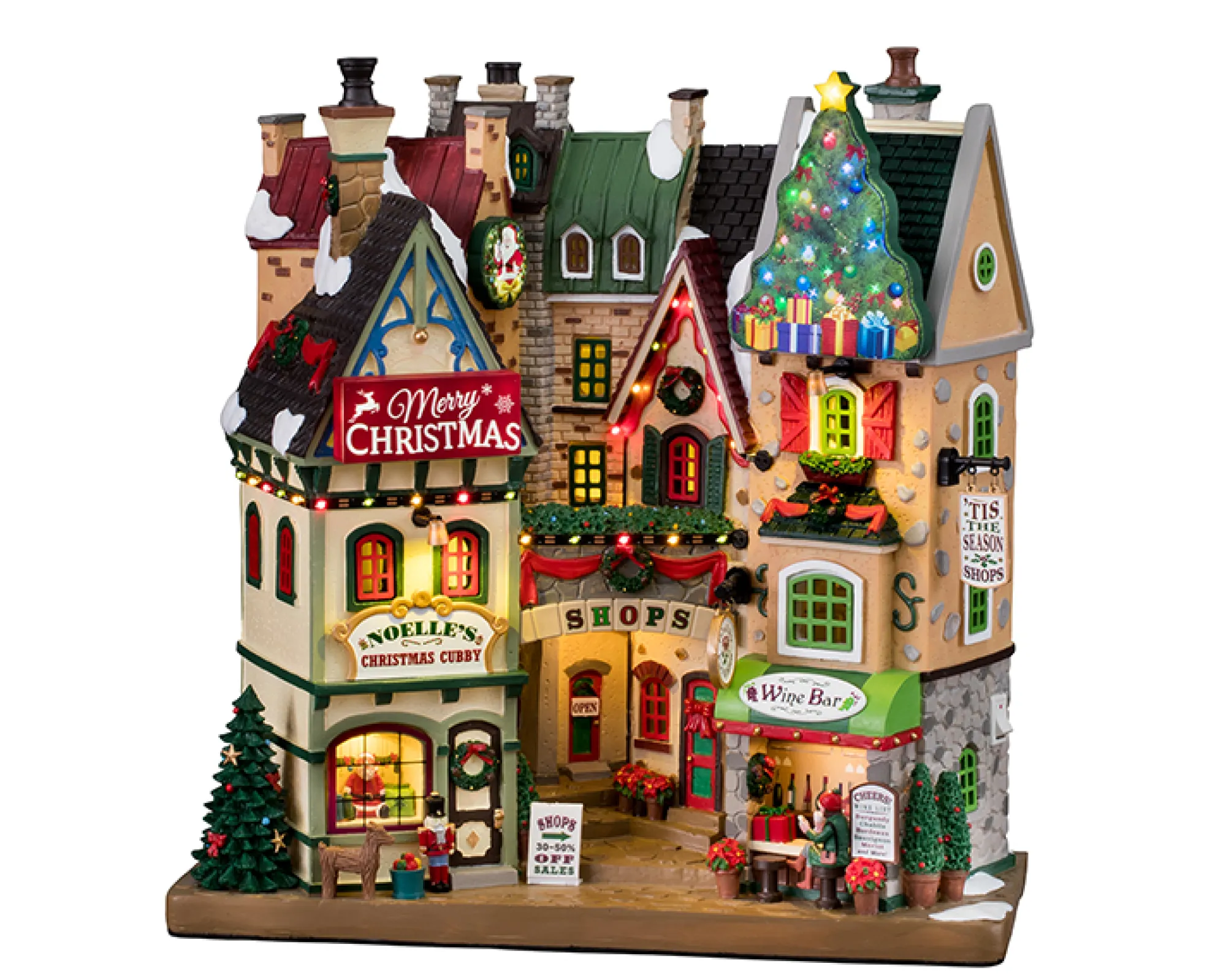 Lemax Kerstdorpen|ohgreen Tis the season winkels, b/o (4,5v)