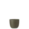 Potten En Vazen|ohgreen Tusca pot rond groen - h11xd12cm
