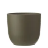 Potten En Vazen|ohgreen Tusca pot rond groen - h23xd25cm