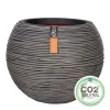 Kunststof|Ecocheques|ohgreen Vaas bol rib 40x32 antraciet