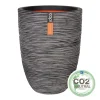 Kunststof|Ecocheques|ohgreen Vaas laag rib 46x58 antr