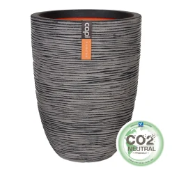 Kunststof|Ecocheques|ohgreen Vaas laag rib 46x58 antr
